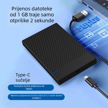 Create blue US221 kućište za 2,5-inčni HDD USB 3.1, ABS, podržava do 6TB