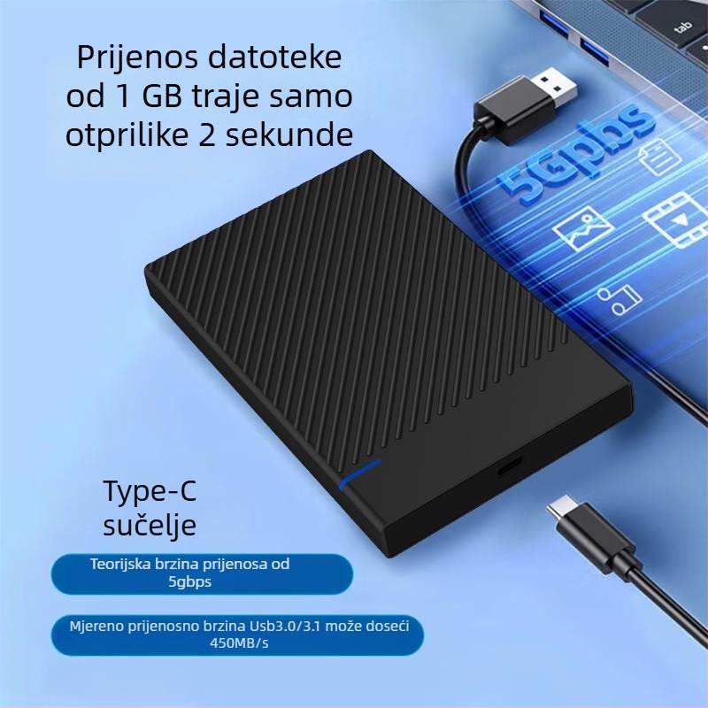 Create blue US221 kućište za 2,5-inčni HDD USB 3.1, ABS, podržava do 6TB