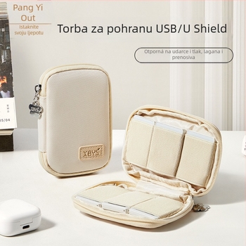 Torba za pohranu USB dodatne opreme za USB diskove i sigurnosne ključeve (Model C008; Materijal: tkanina; Offset tisak; Unutarnje pakiranje; Namijenjeno za USB pohranu)