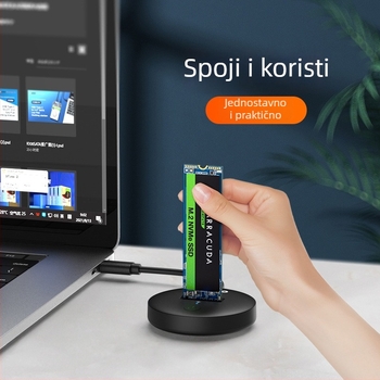 Maiwo vanjska M.2 NVMe kutija za SSD, USB-C 3.1, 10Gbps, do 2TB, NGFF, model K1698P