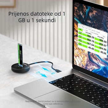 Maiwo vanjska M.2 NVMe kutija za SSD, USB-C 3.1, 10Gbps, do 2TB, NGFF, model K1698P
