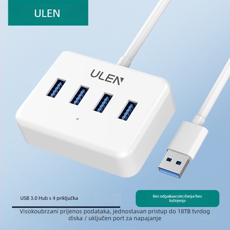 USB 3.0 4-portni hub s USB-C proširenjem, vanjsko napajanje, 5Gbps