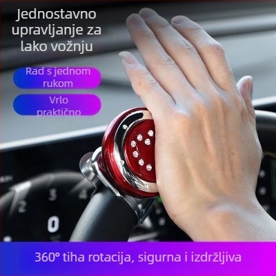 Auto volan podržavajuća lopta s metalnim ležajem, montirana na volan, 360°, univerzalna upotreba