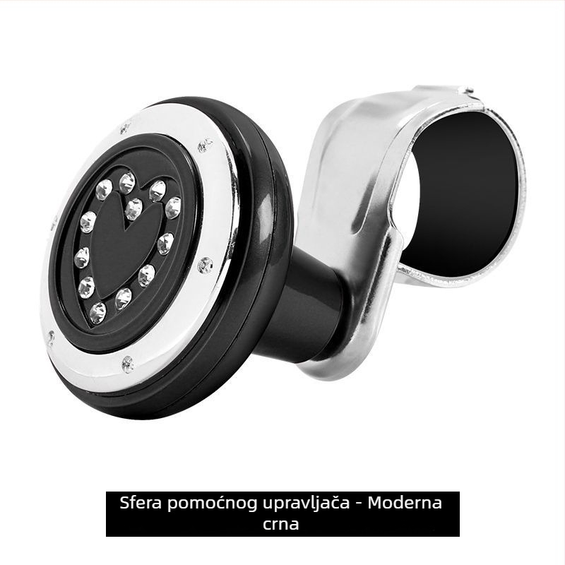 Auto volan podržavajuća lopta s metalnim ležajem, montirana na volan, 360°, univerzalna upotreba