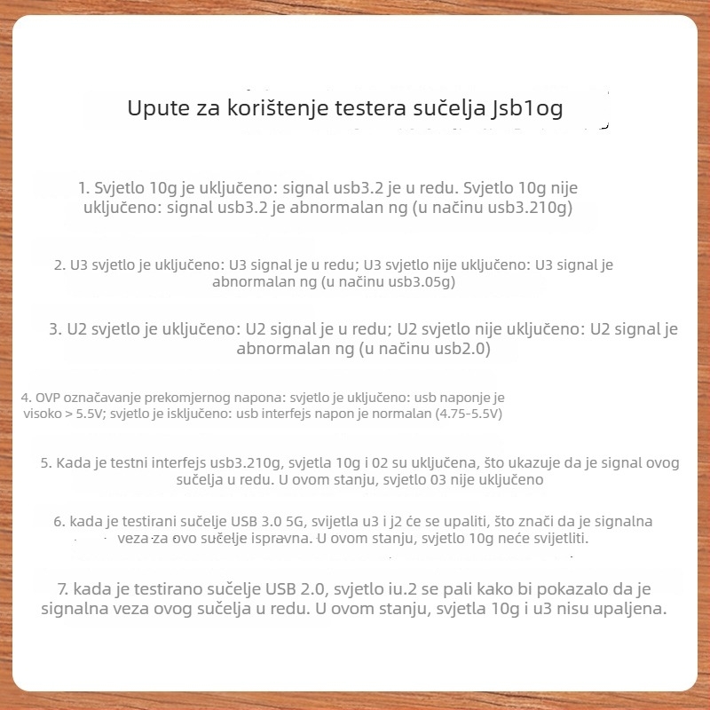 USB tester hub za mjerenje napona i struje, USB 3.0 sučelje (Model FT-QCU31, 5Gbps, bez vanjskog napajanja, jedan port)