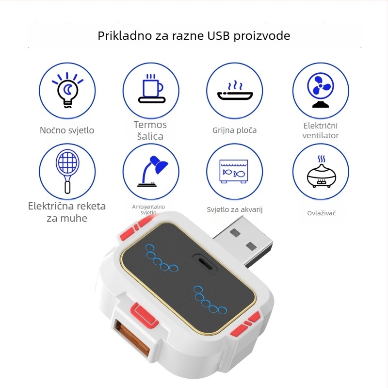 Pametni glasovni pretvarač s USB produženjem, docking stanica, mini splitter, hub s glasovnim upravljanjem
