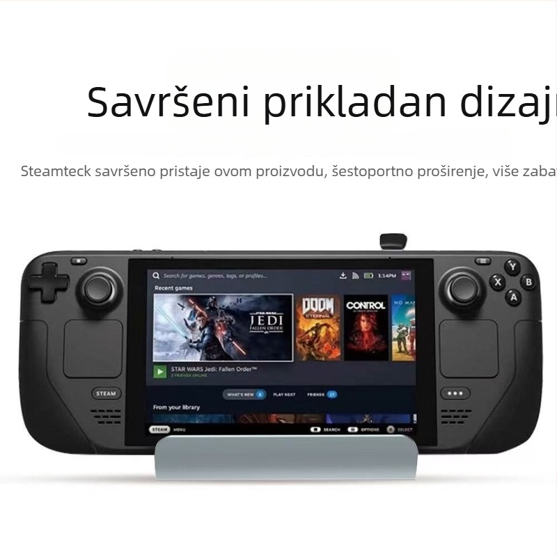 Docking stanica za Steam Deck — USB-C hub HDMI 4K, Gigabit Ethernet, vanjsko napajanje, 6-portni hub