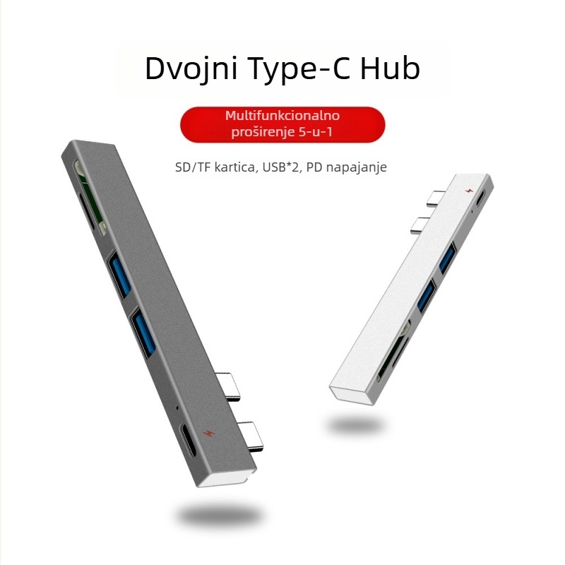 XSOON XS819 Type-C docking stanica, 5-u-1, USB 2.0, napajanje preko sabirnice, kabel 0,1 m