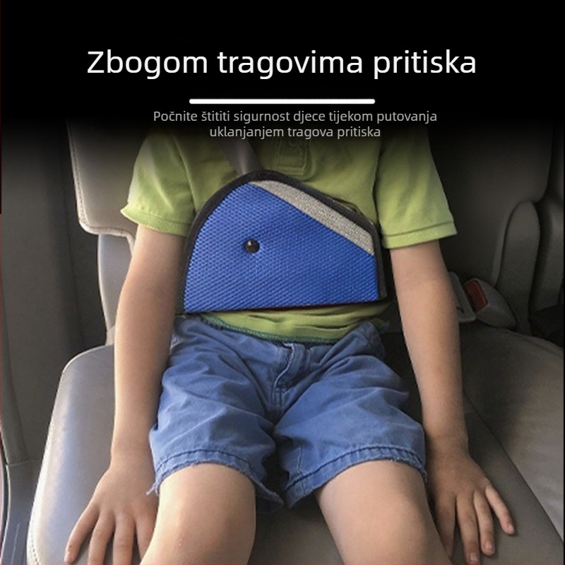 Carfu Dječji jastuk za sigurnosni pojas | Flanelni materijal | Težina 57 g | Mogućnost prilagodbe | Ispis logotipa moguć