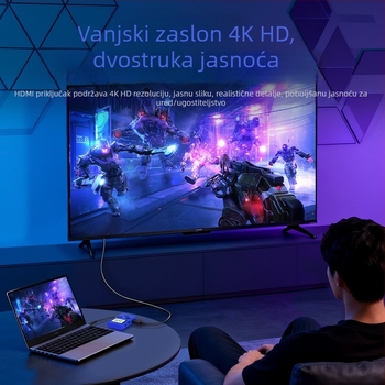 HDMI docking stanica s USB 3.0 hubom (Type-C) – 3-portna, 5 Gbps, napajanje preko sabirnice