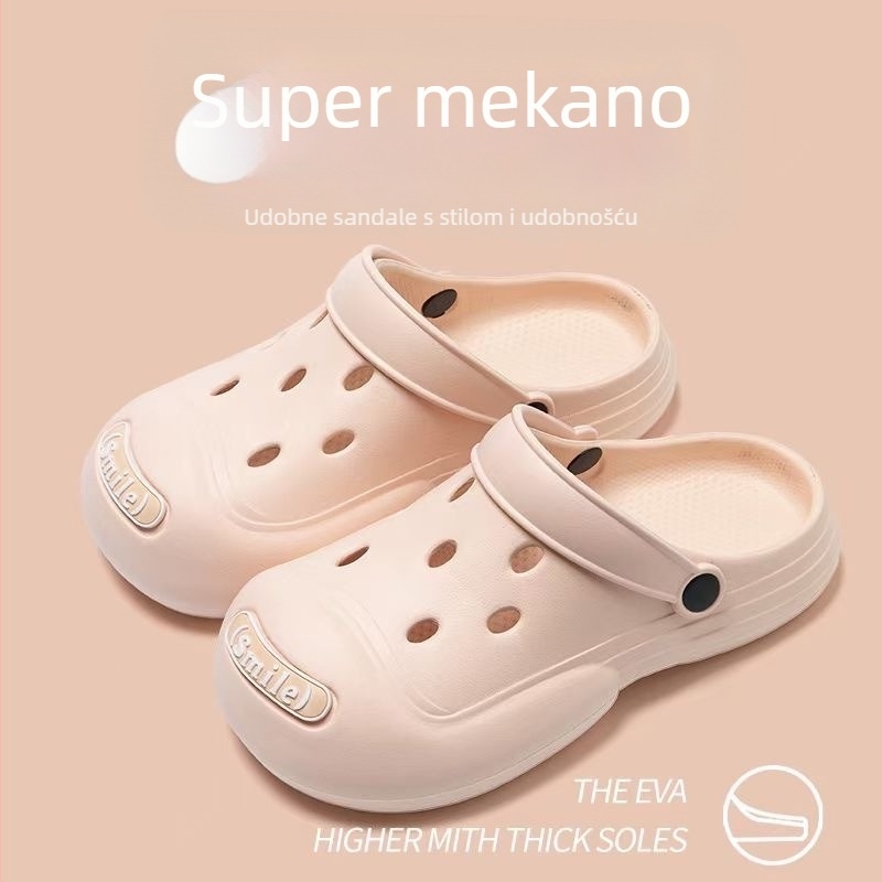 Unisex Crocs stil EVA sandale, debeli potplat iznad 3,5 cm, EVA gornji dio, potplata ubrizgano oblikovana, stil Baotou Cartoon Paradise