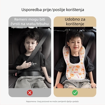 Regulator sigurnosnog pojasa za djecu, crtić dizajn, 81 g, poliestersko vlakno, BearCouple, mogućnost prilagodbe