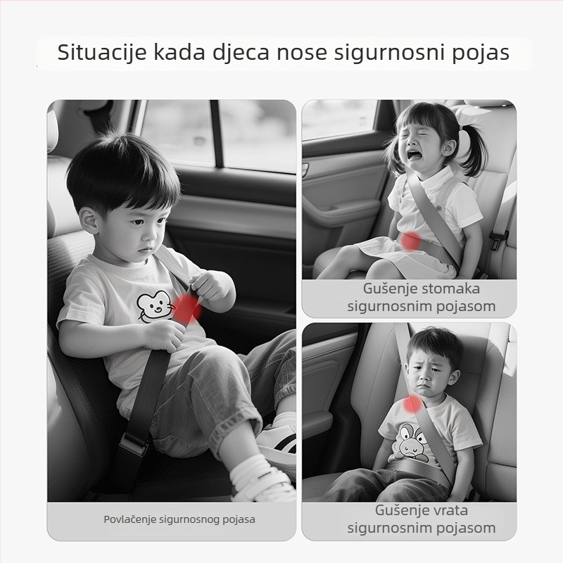 Regulator sigurnosnog pojasa za djecu, crtić dizajn, 81 g, poliestersko vlakno, BearCouple, mogućnost prilagodbe
