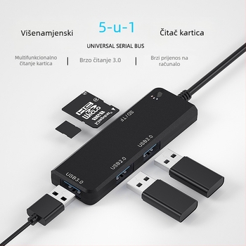 USB Type-C docking hub, 4-port USB 3.0 proširivač, 5Gbps, bez vanjskog napajanja