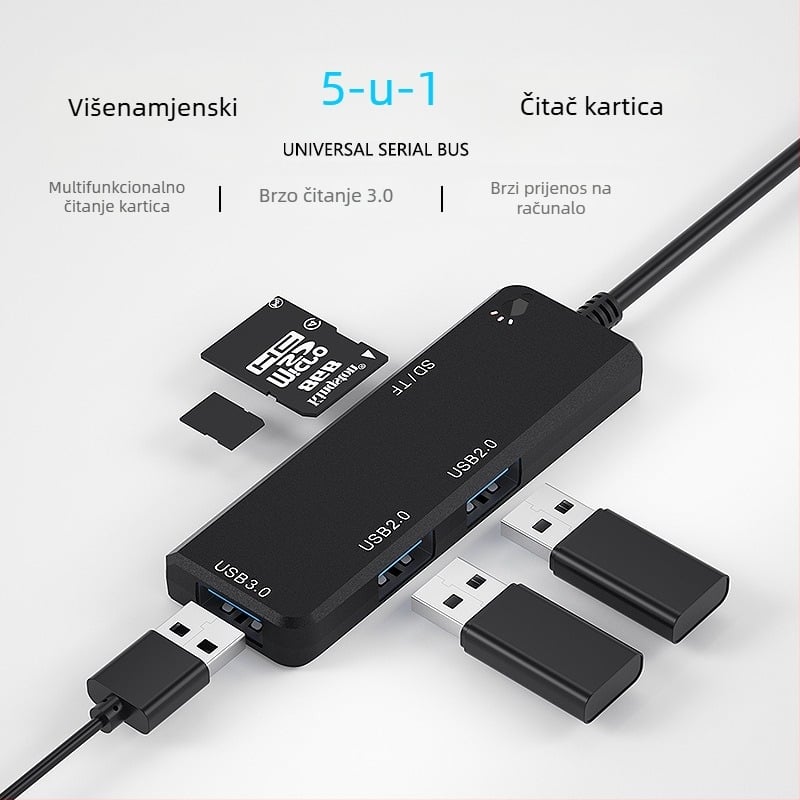 USB Type-C docking hub, 4-port USB 3.0 proširivač, 5Gbps, bez vanjskog napajanja