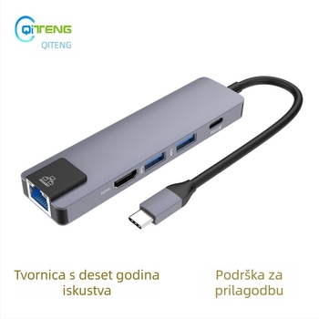 Type-C docking stanica CQT-3201B, brzina prijenosa 5Gbps, Type-C sučelje, bez vanjskog napajanja, duljina kabla 0,15 m