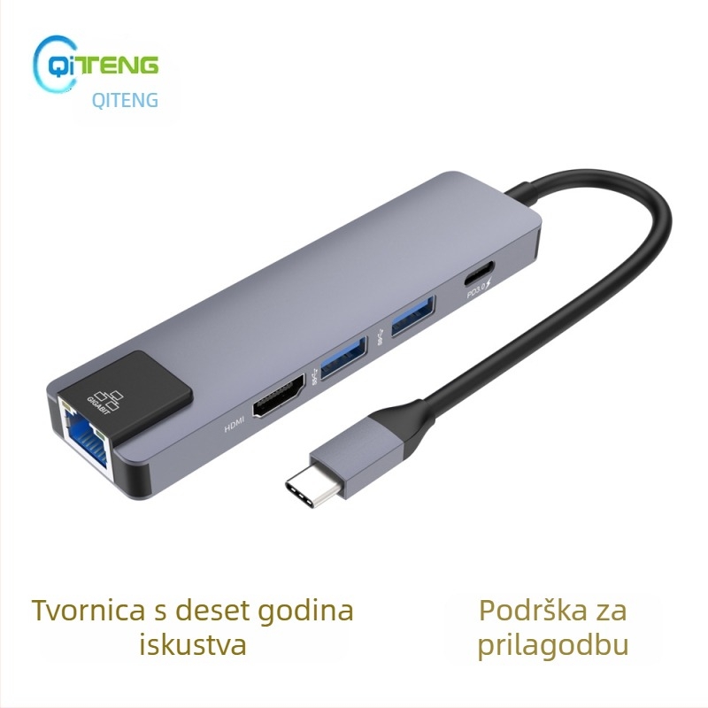 Type-C docking stanica CQT-3201B, brzina prijenosa 5Gbps, Type-C sučelje, bez vanjskog napajanja, duljina kabla 0,15 m