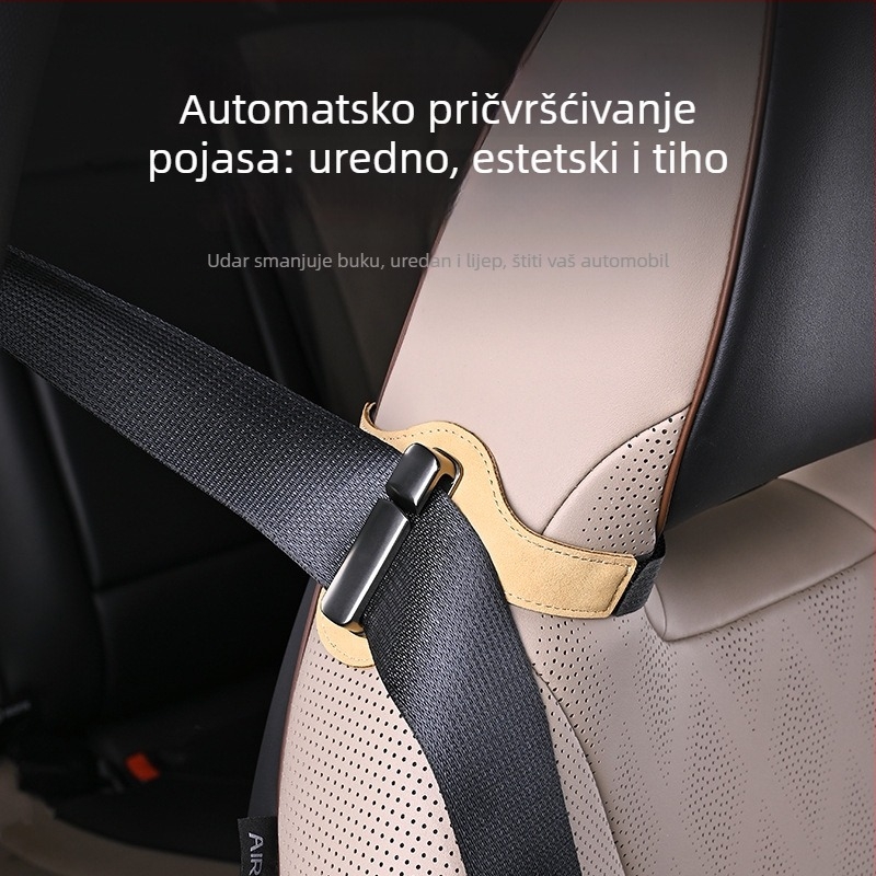 Auto integrirani ograničivač sigurnosnog pojasa s elastičnim podešavanjem i kukom za naslon sjedala — legura, 58 g, Lorsky