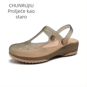 Ženske Mary Jane s rupicama, jelly sandale za plažu, EVA potplat, TPU gornji dio, protuklizne, bez mirisa