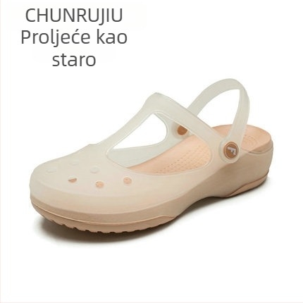 Ženske Mary Jane s rupicama, jelly sandale za plažu, EVA potplat, TPU gornji dio, protuklizne, bez mirisa