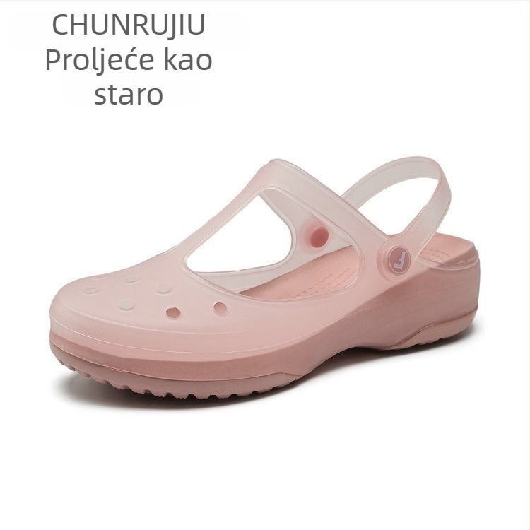 Ženske Mary Jane s rupicama, jelly sandale za plažu, EVA potplat, TPU gornji dio, protuklizne, bez mirisa