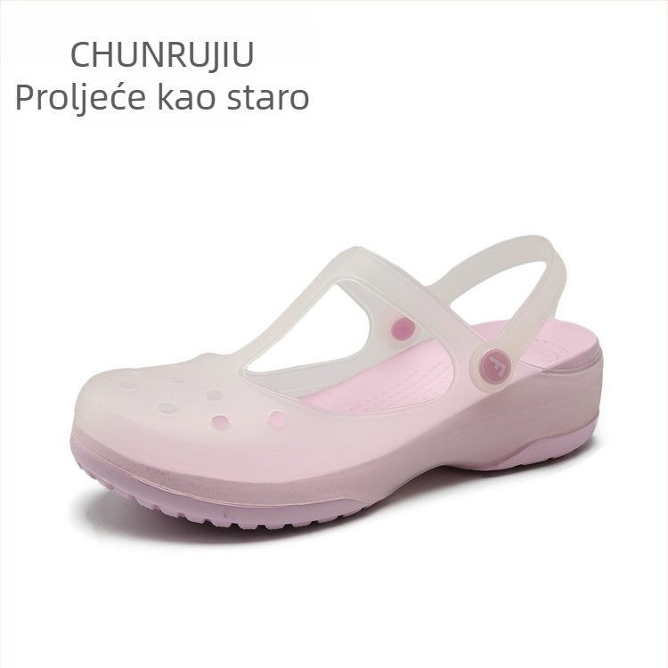Ženske Mary Jane s rupicama, jelly sandale za plažu, EVA potplat, TPU gornji dio, protuklizne, bez mirisa