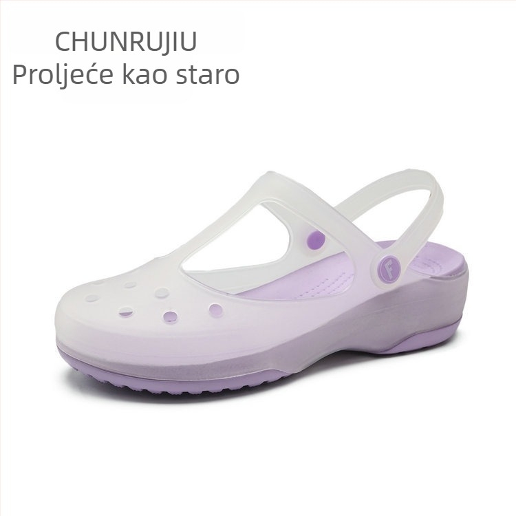 Ženske Mary Jane s rupicama, jelly sandale za plažu, EVA potplat, TPU gornji dio, protuklizne, bez mirisa