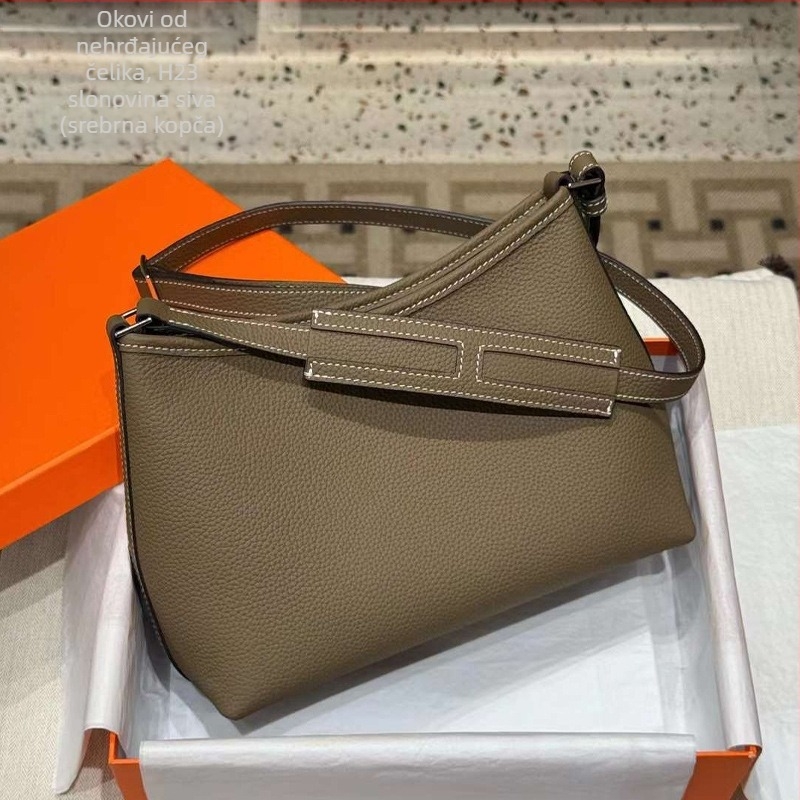 Berlingot crossbody torbica od prave kože visoke kvalitete, s hardverom od nehrđajućeg čelika i završnim slojem na bazi vode