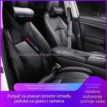 Jastuk za naslon za glavu, jastučić za rame i trakica za spoj – auto unutarnji dodatak, polipropilen, punilo od prirodnih vlakana, nordijski stil, prilagodljiv