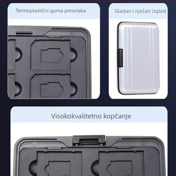 Aluminijska kutija za pohranu SD/TF kartica, model memory card package, na skladištu, prilagođeni uzorci