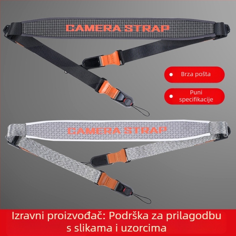 Remen za kameru s brzim otpuštanjem, podesiv, snižava pritisak, PU koža, prijenosan