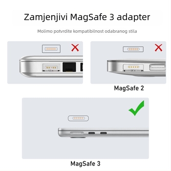 Type-C ženski na MagSafe 3 adapter – 100W PD, MagSafe3 kompatibilan, OEM