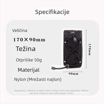 Prilagođena vanjska torbica za vodu za putovanja s dvostrukim naramenicama, sklopiva, Oxford platno, bez podstave, sportska torba za struk