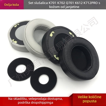 Kožni pokrivači za slušalice AKG K601/K701/K702/Q701/K612/K712PRO — umjetna koža, otporni na habanje, udobni, prilagođeni uzorku