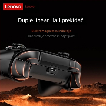 Lenovo S02 bežični gamepad s tri načina rada i Hall triggerom, Type-C, vibracija