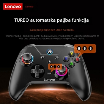 Lenovo S02 bežični gamepad s tri načina rada i Hall triggerom, Type-C, vibracija