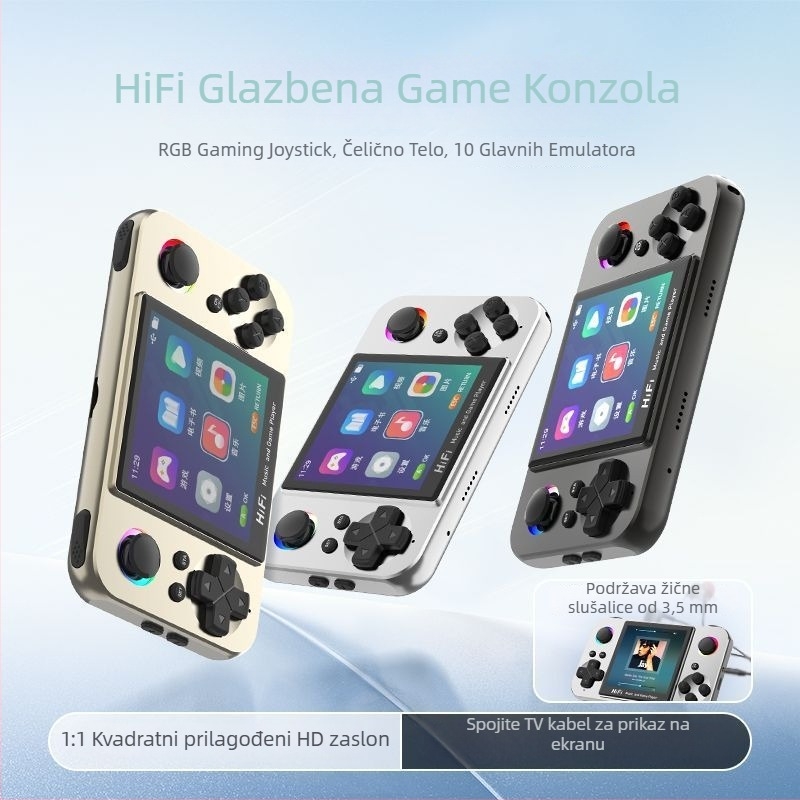 Prijenosni gamepad s dvostrukim joystickima i stereo zvukom, silikonsko kućište, 825GB memorije, kompatibilan s PS5