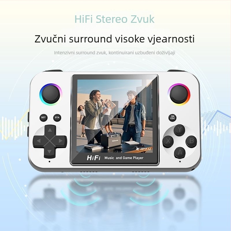 Prijenosni gamepad s dvostrukim joystickima i stereo zvukom, silikonsko kućište, 825GB memorije, kompatibilan s PS5