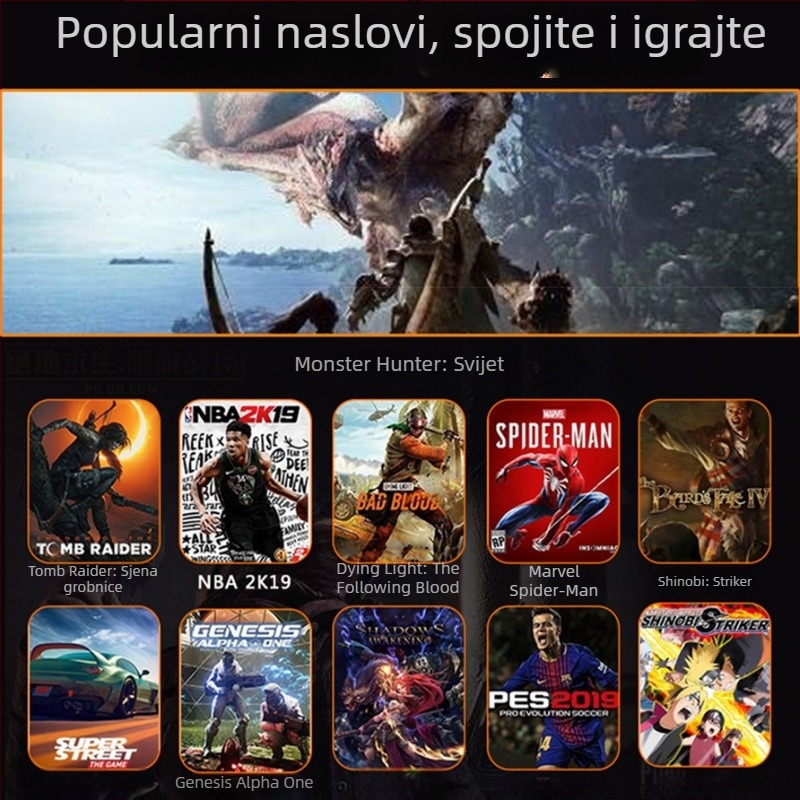 Žični USB PC joystick s Turbo Burst za Steam emulator