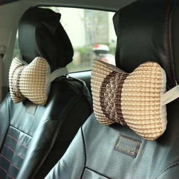 Par jastuka za naslone za glavu automobila Ice Silk – prozračni vanjski materijal, unutarnje punjenje PP pamuk, sintetičko vlakno, neovisno jezgro jastuka, uzorak: figura