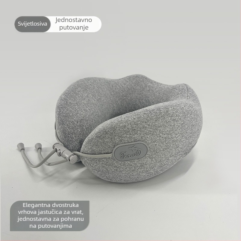 Memory Foam U-oblik jastuk za putovanje s navlakom Milk Silk, moderni minimalistički dizajn, težina 0.5–1.0 kg