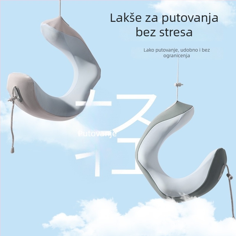 Memory Foam U-oblik jastuk za putovanje s navlakom Milk Silk, moderni minimalistički dizajn, težina 0.5–1.0 kg