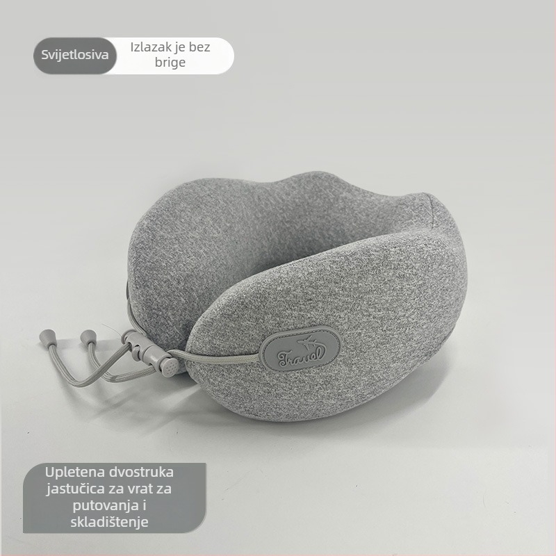 Memory Foam U-oblik jastuk za putovanje s navlakom Milk Silk, moderni minimalistički dizajn, težina 0.5–1.0 kg