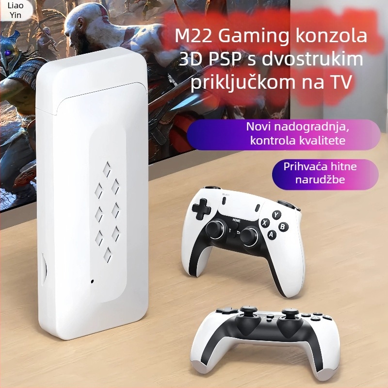 Gaming konzola M22 — bežični arkadni kontroler za TV, za dva igrača, 64GB/128GB, HDMI, PC-USB kompatibilno