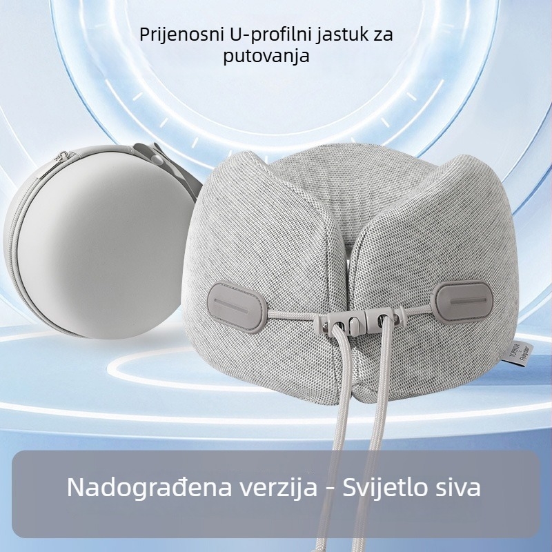 Popularan U-oblik jastuk za putovanja s memorijskom penom, podrška za vrat, idealan za poslovna putovanja, zrakoplov, kratki odmor u uredu i prenosni auto-jastuk za spavanje