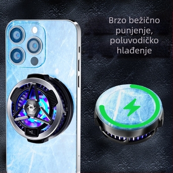 SL05 hladnjak za mobitel s magnetskom trakom, bežično punjenje i poluvodičko hlađenje – ponovno napajanje, univerzalno za pametne telefone i tablete