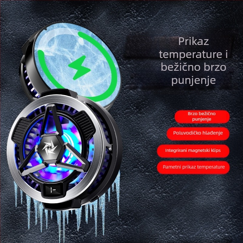 SL05 hladnjak za mobitel s magnetskom trakom, bežično punjenje i poluvodičko hlađenje – ponovno napajanje, univerzalno za pametne telefone i tablete