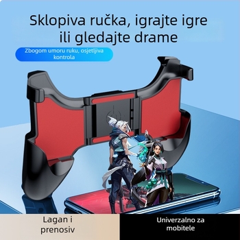 Igrački kontroler S-01 s dodirnim sučeljem za telefon, ABS legura, bez vibracija, držač telefona (Model: S-01; Sučelje: Dodirno sučelje; Materijal: ABS legura; Vibracije: Bez vibracija)
