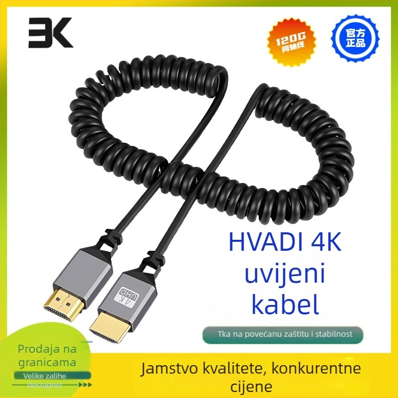 Mini HDMI na HDMI kabel, 4K podrška, bakrena žica s niklovano-srebrnim premazom konektora, za tablete i kamere