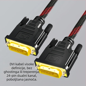 DVI-D 24+1 dvostruki link video kabel za PC i monitor, adapter kabel, CCS žica, ručno zavareni